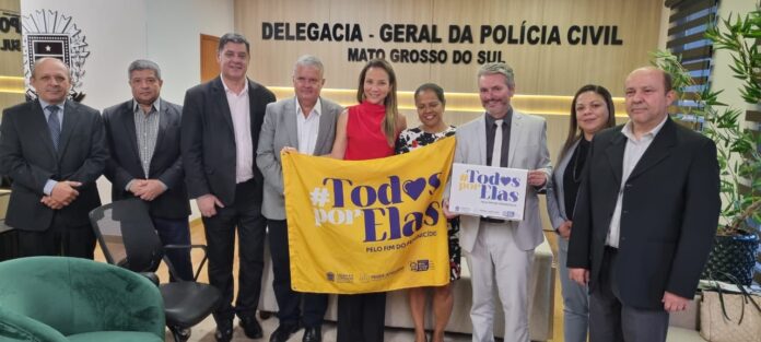 Delegado-Geral recebe desembargadora do TJMS para fortalecimento de ações da campanha “Todos por Elas”