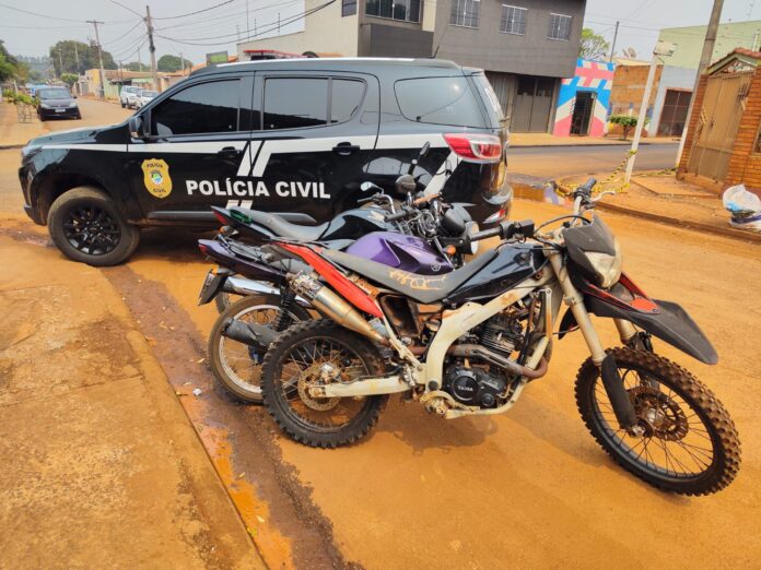 Polícia Civil inicia operação no interior do Estado e apreende três motocicletas adulteradas em Sidrolândia