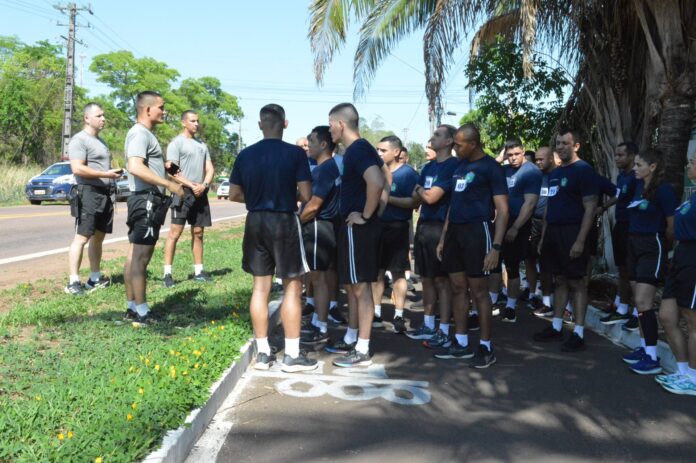 Policiais Militares Realizam Teste de Aptidão Física para o X Curso de Aperfeiçoamento em Força Tática em Coxim