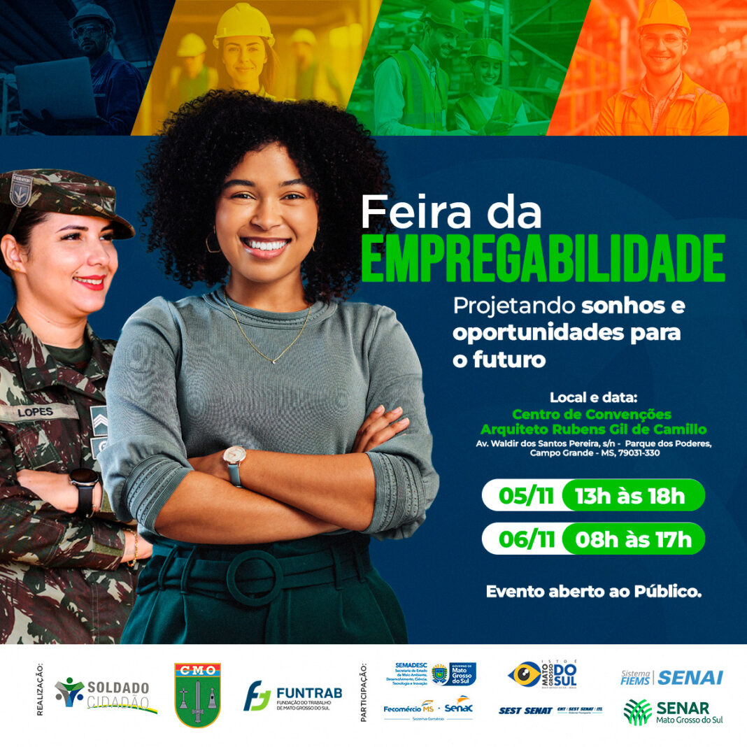 Comando Militar do Oeste e Funtrab promovem a 3ª Feira Comando Militar do Oeste e Funtrab promovem a 3ª Feira da Empregabilidade para ex-militares e população geral, em Campo Grande – FUNTRAB