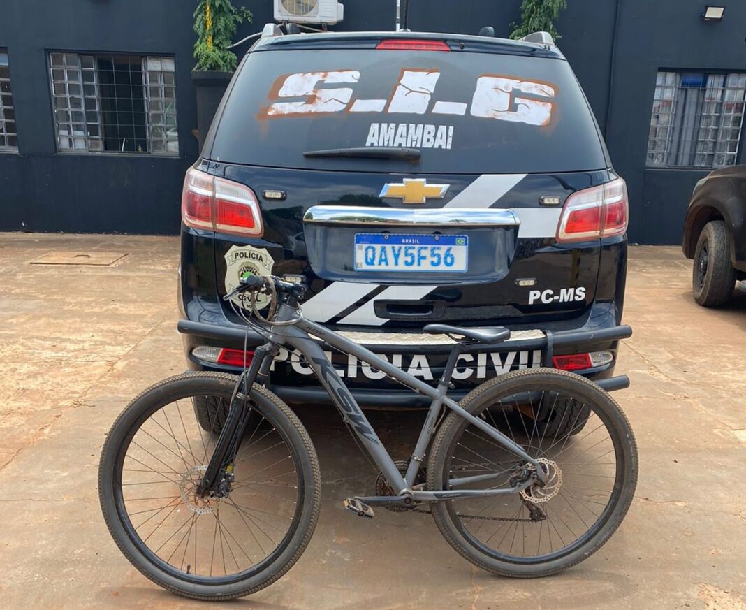 Em menos de 24 horas, Polícia Civil recupera bicicleta furtada e prende autor em Amambai