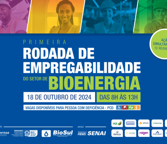 Funtrab e Biosul anunciam 1ª Rodada da Empregabilidade do setor de Bioenergia com recrutamento ágil para 376 vagas em usinas de MS – FUNTRAB Funtrab e Biosul anunciam 1ª Rodada da Empregabilidade do setor de Bioenergia com recrutamento ágil para 376 vagas em usinas de MS – FUNTRAB