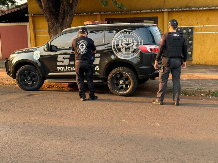 Polícia Civil  em apoio a PCMT cumpre mandado de prisão à condenado por crime de tráfico de drogas