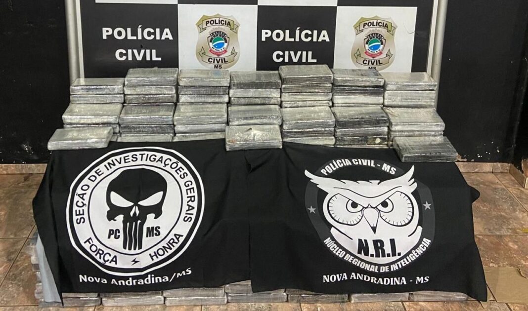 Polícia Civil prende homem que transportava 550kg de cocaína em Nova Andradina