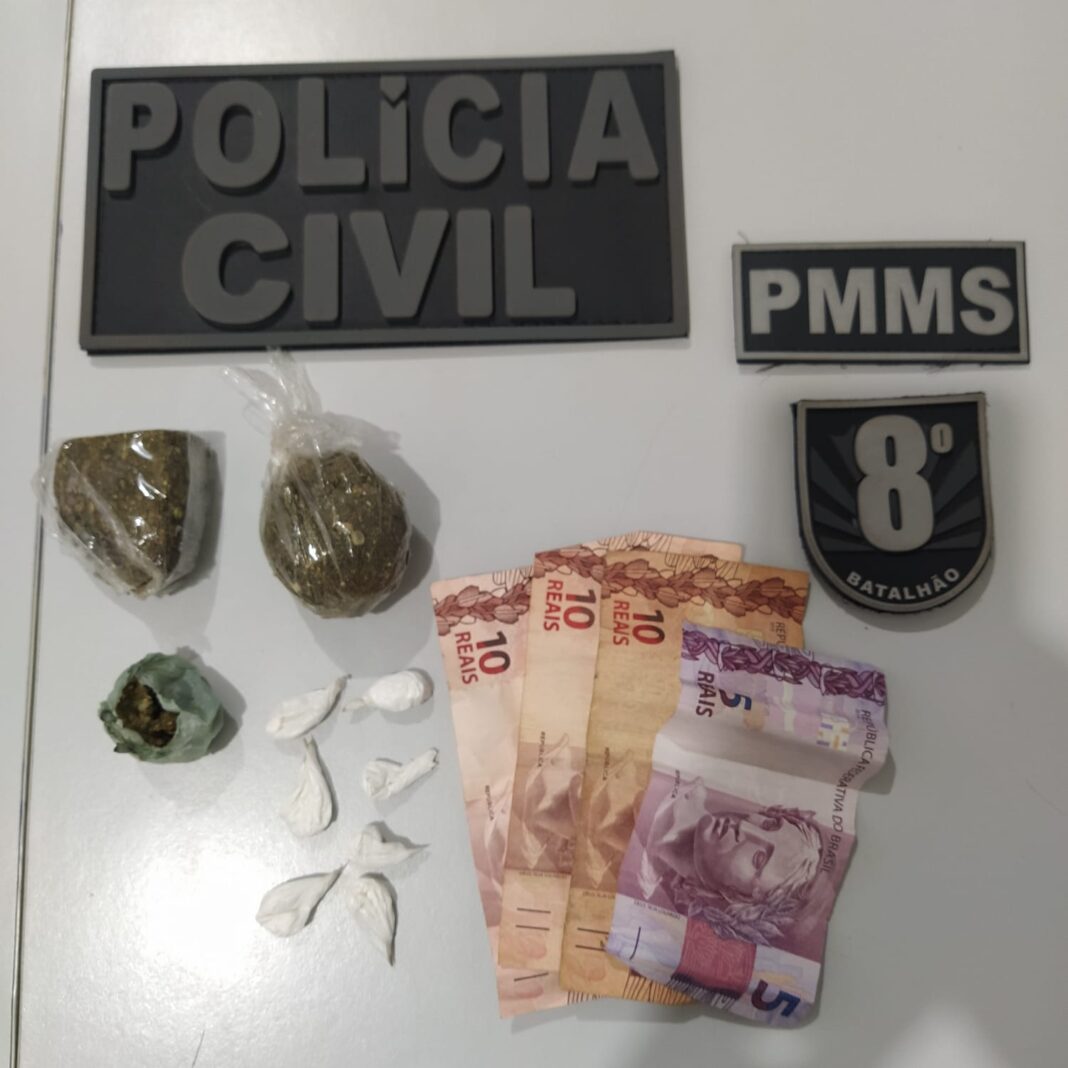 EM AÇÃO CONJUNTA, POLÍCIAS CIVIL E MILITAR, PRENDEM JOVEM E EM AÇÃO CONJUNTA, POLÍCIAS CIVIL E MILITAR, PRENDEM JOVEM E APREENDE DOIS ADOLESCENTES POR TRÁFICO DE DROGAS EM TAQUARUSSU