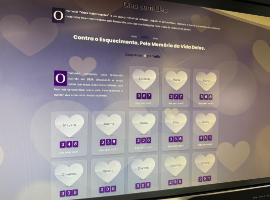 Memorial Dias Sem Elas contra o esquecimento e pela memória de mulheres vítimas de feminicídio Imagem notícia Memorial Dias Sem Elas contra o esquecimento e pela memória de mulheres vítimas de feminicídio