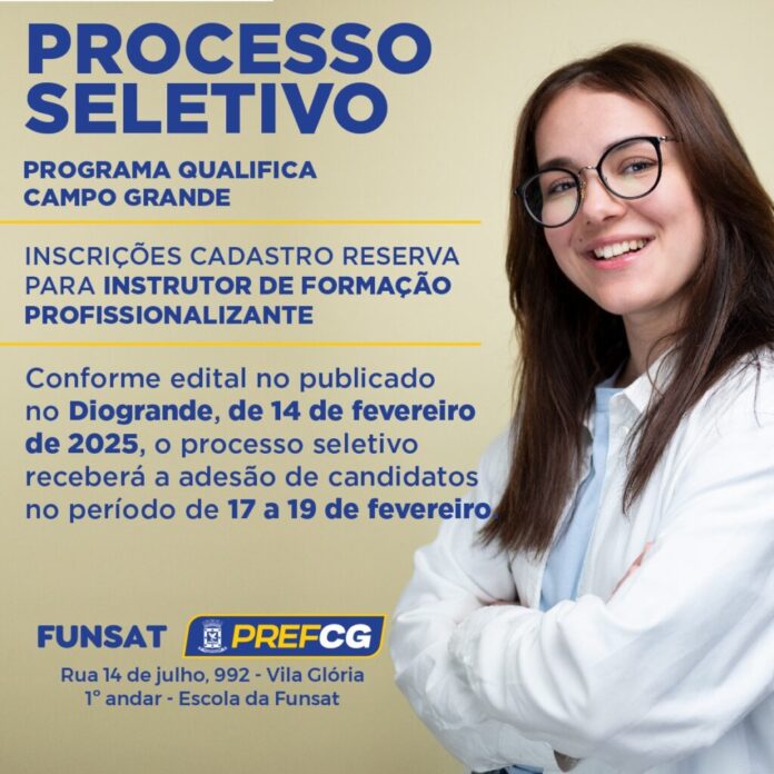 Escola Funsat abre inscrições para Cadastro Reserva de Instrutores 