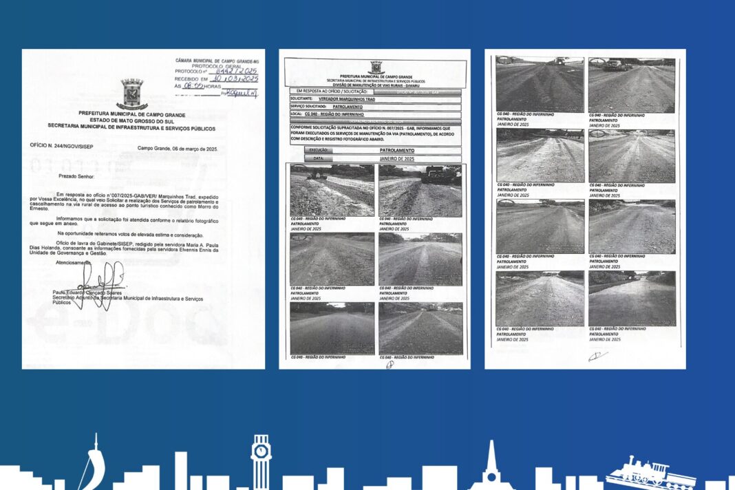 Acesso ao Morro do Ernesto é recuperado a pedido de Marquinhos Trad - Câmara Municipal de Campo Grande