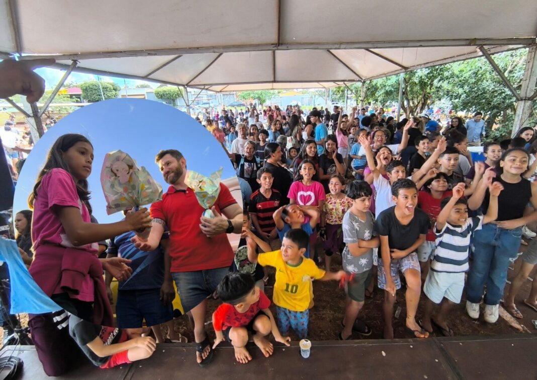 Em ação da Páscoa, vereador Maicon Nogueira reuniu mais de mil moradores no Bosque da Esperança - Câmara Municipal de Campo Grande