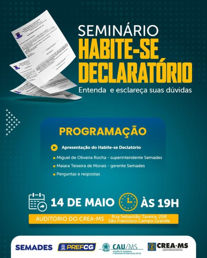 Habite-se Declaratório: Seminário visa melhor qualificação dos profissionais