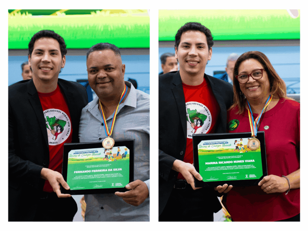 Jean Ferreira homenageia lideranças do MST com medalha da agricultura familiar - Câmara Municipal de Campo Grande