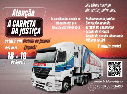 Carreta da Justiça chega ao município de Japorã Imagem notícia Carreta da Justiça chega ao município de Japorã