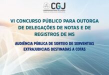 TJMS realiza audiência pública de sorteio de serventias extrajudiciais destinadas a cotas Imagem notícia TJMS realiza audiência pública de sorteio de serventias extrajudiciais destinadas a cotas