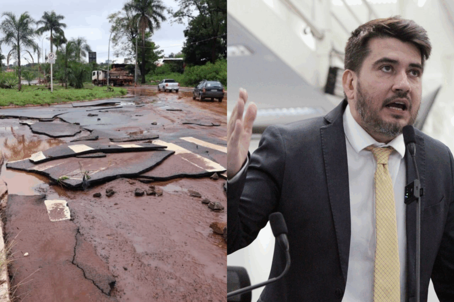 Após temporal, Tavares exige plano definitivo de recapeamento em Campo Após temporal, Tavares exige plano definitivo de recapeamento em Campo Grande - Câmara Municipal de Campo Grande