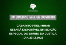 TJMS publicará gabarito preliminar da prova do 34º Concurso para Juiz Substituto em 23/12 TJMS publicará gabarito preliminar da prova do 34º Concurso para Juiz Substituto em 23/12