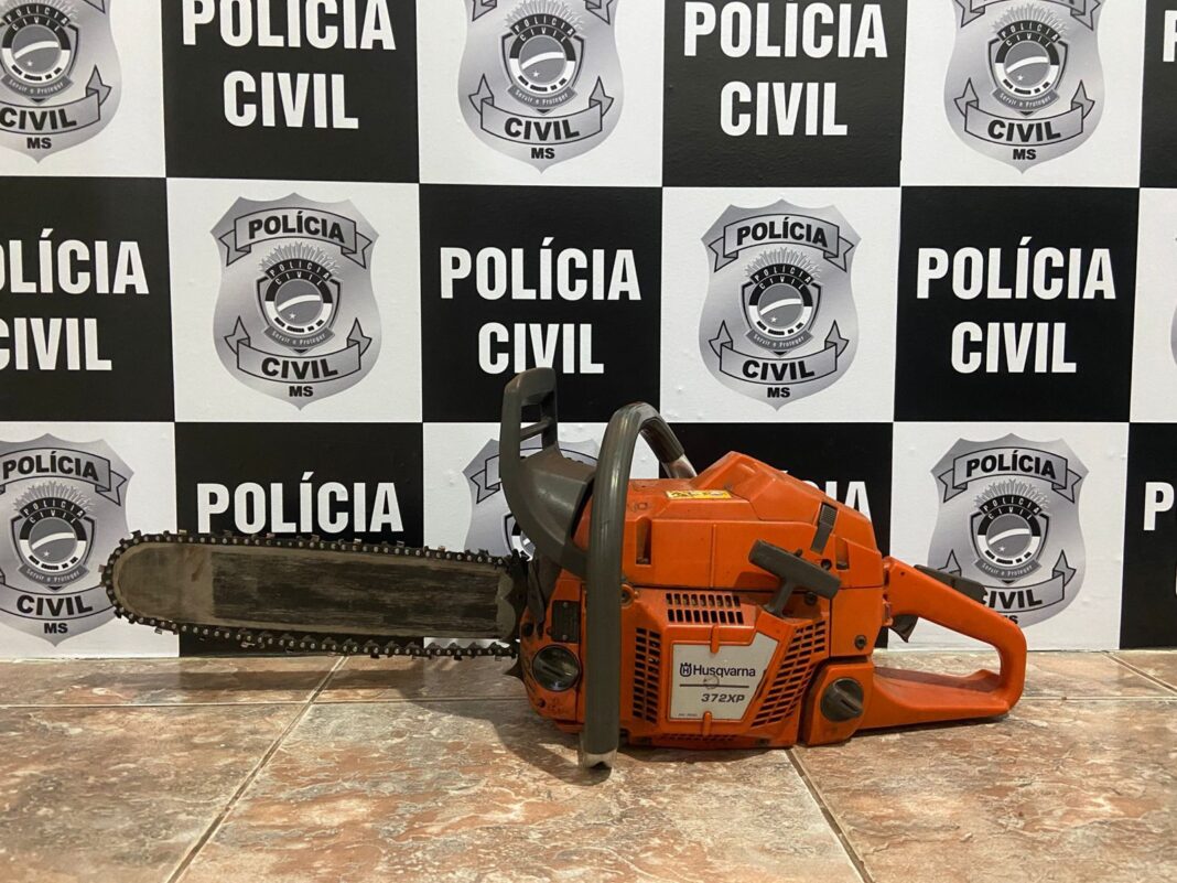 Polícia Civil identifica autor de furto e recupera motosserra em Taquarussu