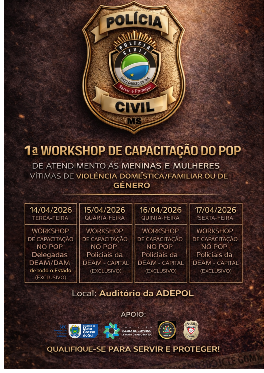 Polícia Civil inicia capacitação inédita para fortalecer a proteção a mulheres e meninas vítimas de violência