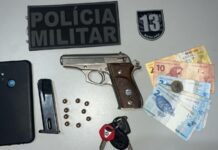 Polícia Militar realiza prisão por porte ilegal de arma de fogo em Paranaíba Polícia Militar realiza prisão por porte ilegal de arma de fogo em Paranaíba