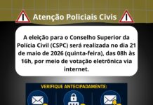 Eleição para o Conselho Superior da Polícia Civil acontece no próximo dia 21 Eleição para o Conselho Superior da Polícia Civil acontece no próximo dia 21