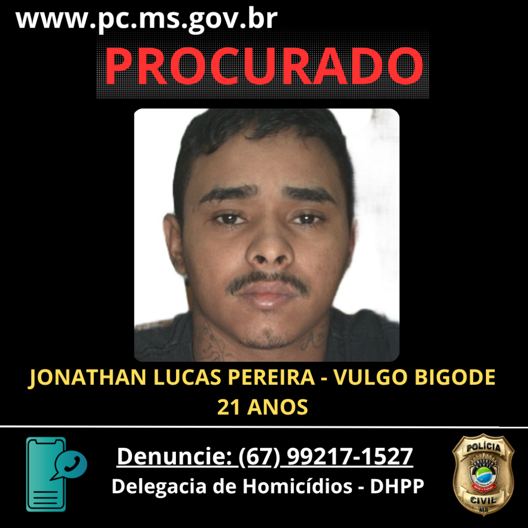 Polícia Civil procura investigado por homicídio e tentativas de homicídio em Campo Grande